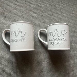 Mud Pie Mr. and Mrs. Right Mugs